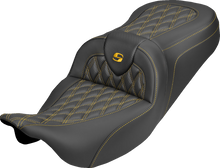 Saddlemen Roadsofa Gold Lattice Carbon Gel Seat fits 2008-2025 Harley Touring