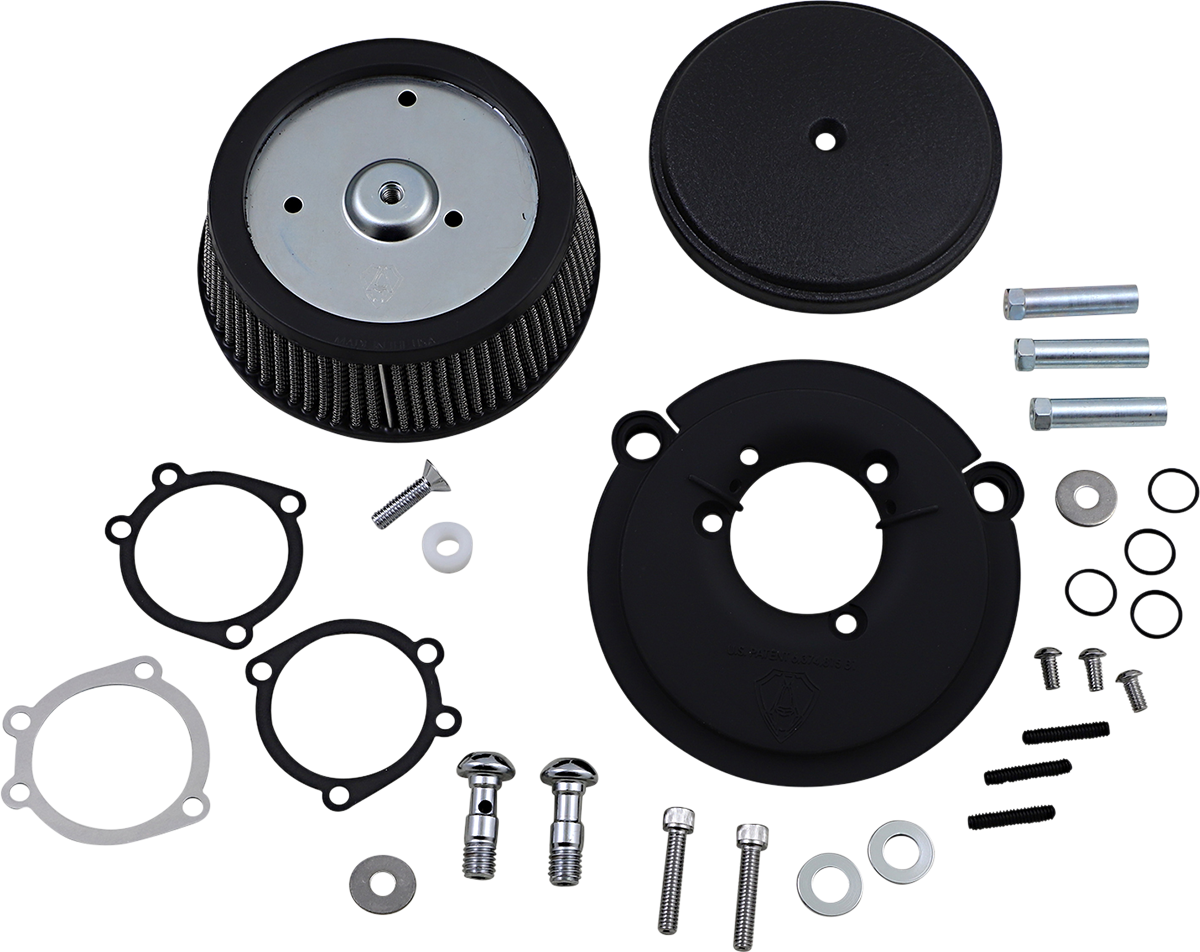 Arlen Ness Black Stage 1 Big Sucker Air Cleaner Kit 1988-2022 Harley Sportster