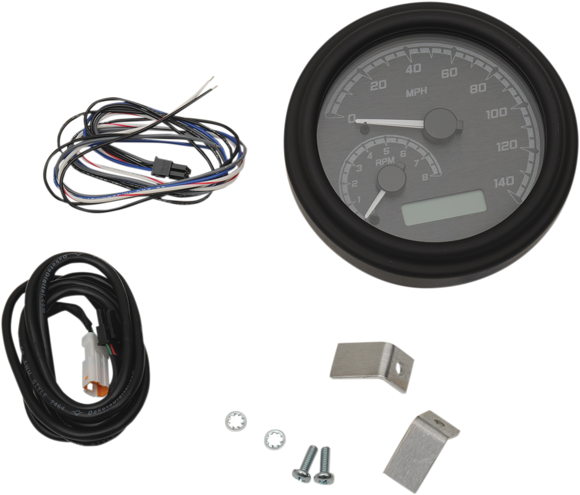 Dakota Digital Black MVX 140 Mph Tank Mounted Speedometer 2011-21 Harley Softail