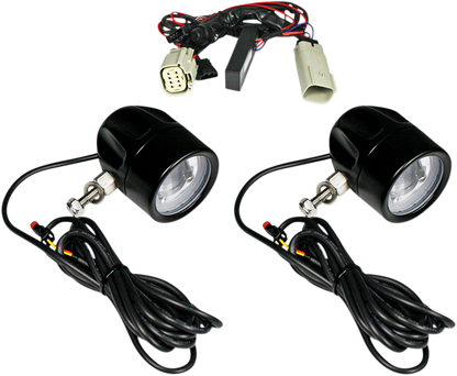 Custom Dynamics Black LED Probeam Halo Fog Lights 2014-24 Harley Road Glide Tri