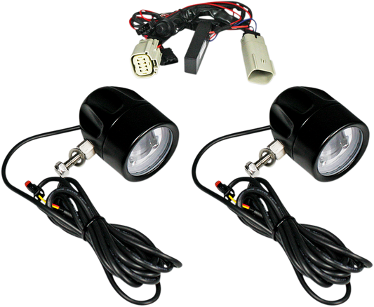 Custom Dynamics Black LED Probeam Halo Fog Lights 2014-24 Harley Road Glide Tri