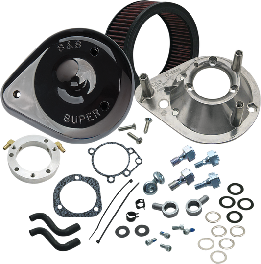S&S Black Teardrop CV Air Cleaner Filter Kit 93-06 Harley Dyna Touring Softail