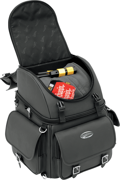 Saddlemen BR3400EX Motorcycle Back Seat Sissy Bar Bag Luggage for Harley Indian