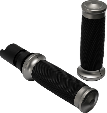 Performance Machine Contour Gray Hand Grips for 2023-2025 Harley Touring Softail
