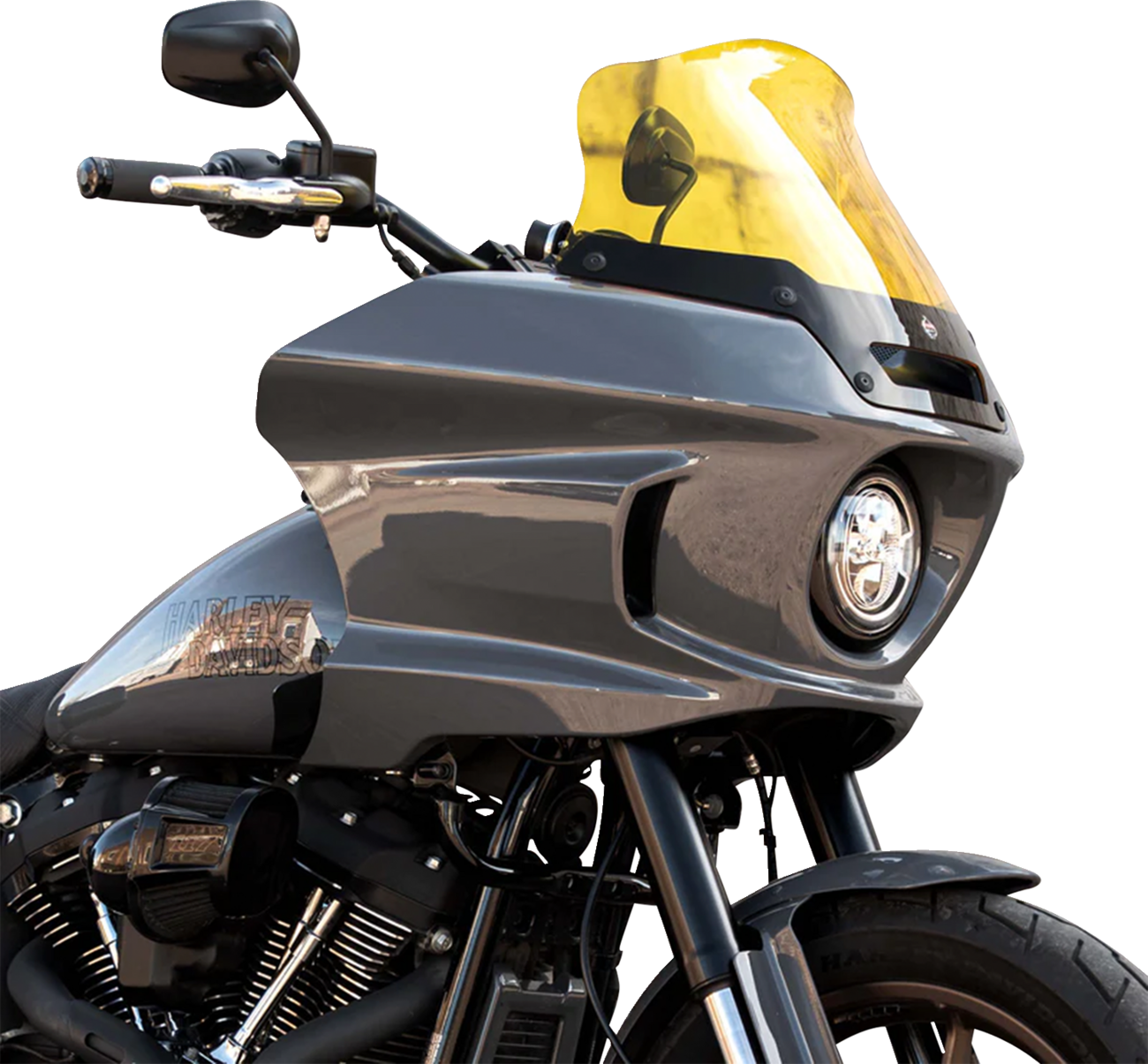 Klock Werks Kolor Flare 8" Yellow Windshield 2022-2024 Harley Softail Low Rider