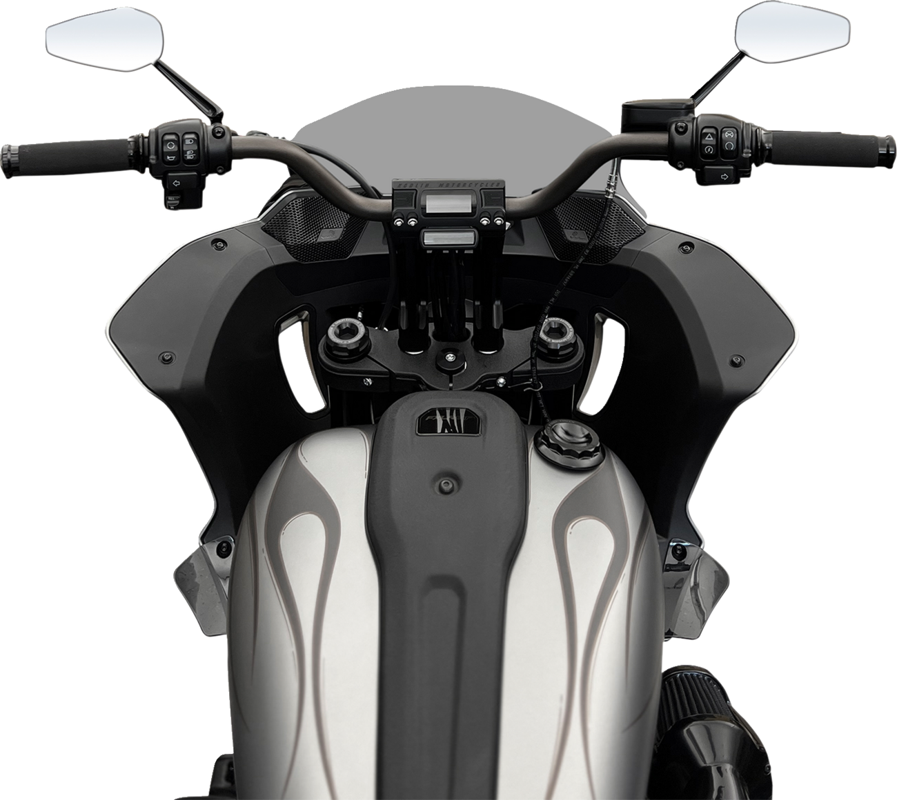 Kodlin Fastback Black 8" Straight Handlebar Risers for 2018-2024 Harley Softail