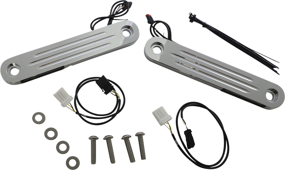 Custom Dynamics ProBeam Chrome LED Lights Strips 2006-2013 Harley Touring Models