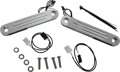 Custom Dynamics ProBeam Chrome LED Lights Strips 2006-2013 Harley Touring Models