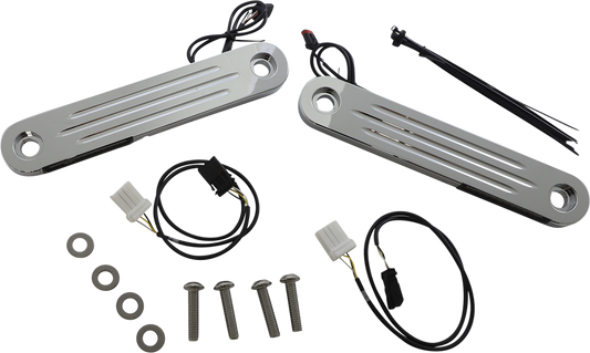 Custom Dynamics ProBeam Chrome LED Lights Strips 2006-2013 Harley Touring Models