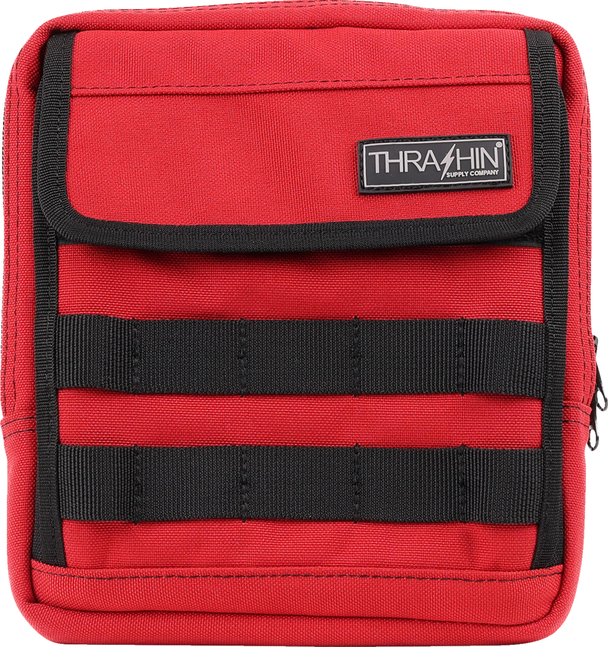 Thrashin Supply Red Motorcycle Handlebar Storage Bag Slim for Harley THB-0034