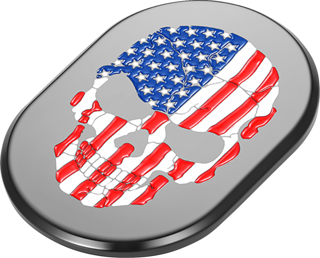 Figurati American Flag Skull Black Left Right Antenna Cover 09-23 Harley Touring