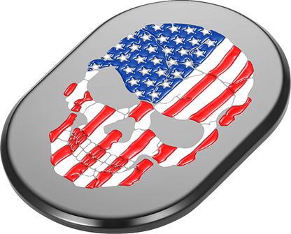 Figurati American Flag Skull Black Left Right Antenna Cover 09-23 Harley Touring
