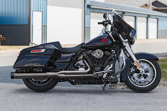 S&S Sidewinder Lava Chrome 2-1 Exhaust System for 2017-2024 Harley Touring M8