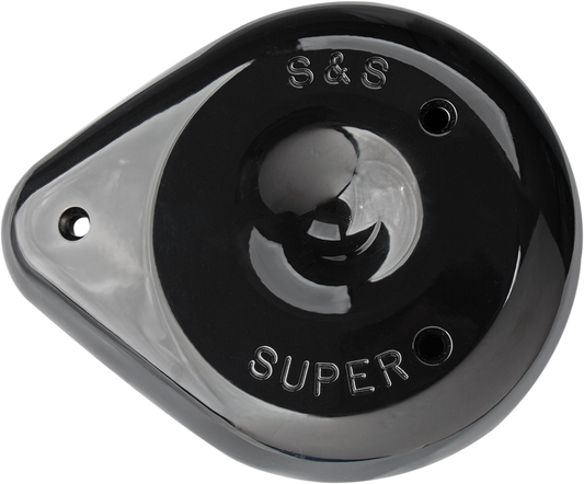 S&S Gloss Black Tear Drop Carburetor Carb Air Cleaner Cover for Harley Davidson