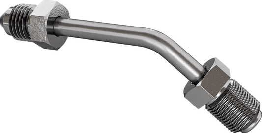 Goodridge Universal Steel 45° AN3 Brake Line Banjo Adapter Fitting for Harley