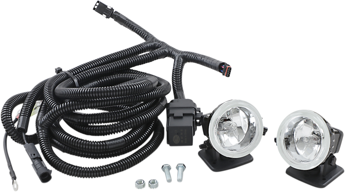 Motor Trike Running Board Fog Lights & Trim Rings for 2014-2022 Harley Tri Glide
