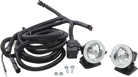Motor Trike Running Board Fog Lights & Trim Rings for 2014-2022 Harley Tri Glide
