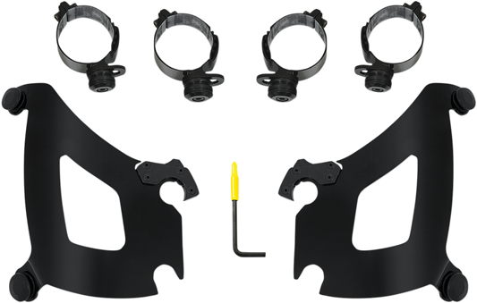 Memphis Shades Black Bullet Fairing Mounting Kit 2018-2021 Harley Softail FLSB