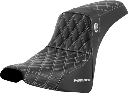 Saddlemen SDC Pro Series White Lattice Gel Seat for 2018-25 Harley Softail FXBB