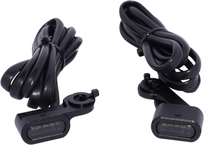 Drag Specialties Black Front LED Marker Turn Lights 2014-2022 Harley Sportster