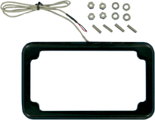 Cycle Visions Black LED Rear Universal Motorcycle License Plate Frame Harley