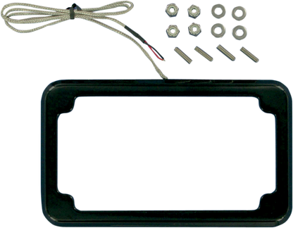 Cycle Visions Black LED Rear Universal Motorcycle License Plate Frame Harley