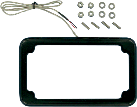 Cycle Visions Black LED Rear Universal Motorcycle License Plate Frame Harley