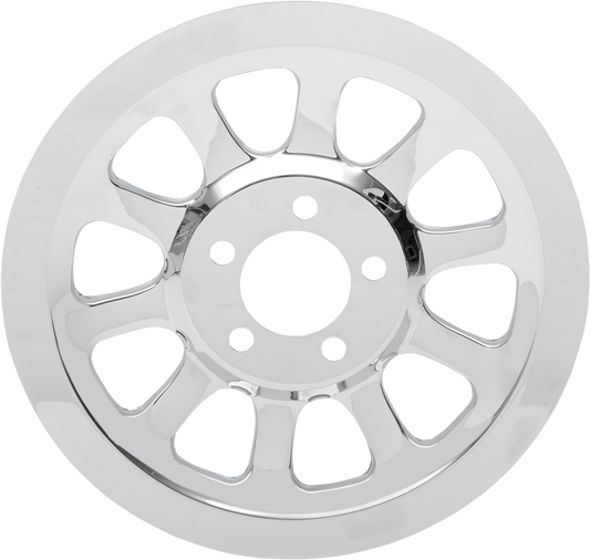 Drag Specialties Chrome Outer Pulley Cover for 2007-2017 Harley Softail FLST