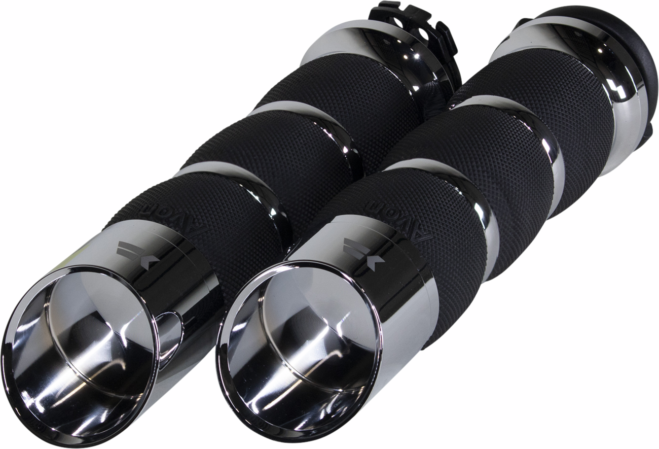 Khrome Werks Edge Air Cushion Cable Hand Grips for 1980-22 Harley Softail Dyna