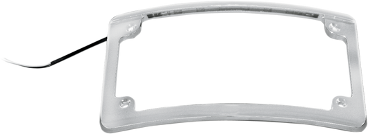 Custom Dynamics Chrome 4x7 Curved LED Motorcycle License Plate Frame for Harley