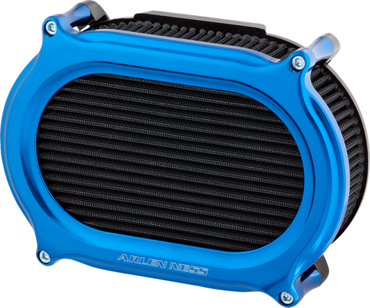 Arlen Ness Stage II Blue Oval Air Cleaner Filter Kit for 2017-24 Harley Davidson
