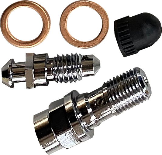 Drag Specialties Brake Bleeder Caliper Banjo Bolt Kit for 2008-25 Harley Touring