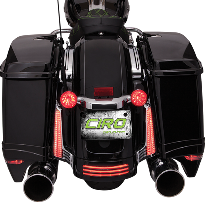 Ciro Chrome Rear LED Filler Panel Lights For 2014-2020 Harley Street Road Glide