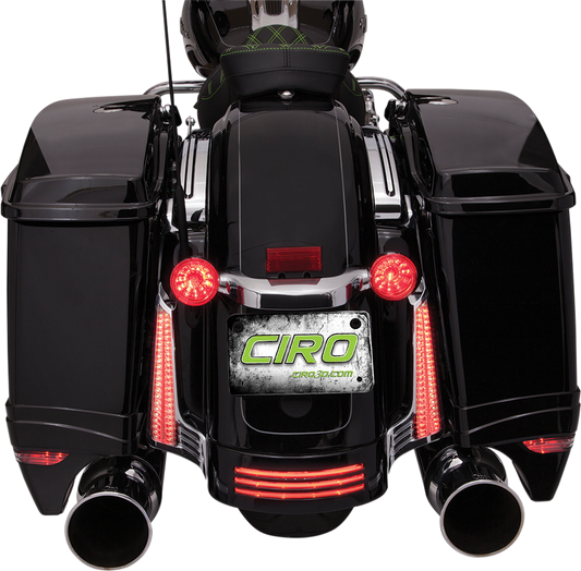 Ciro Chrome Rear LED Filler Panel Lights For 2014-2020 Harley Street Road Glide