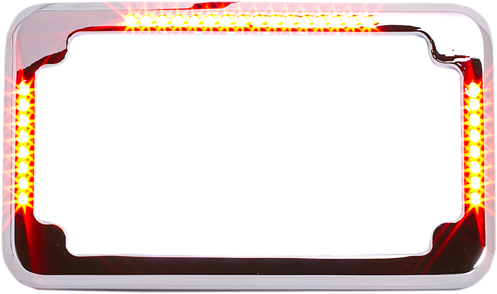 Cycle Visions Slick Signals Flat Red LED Motorcycle License Plate Frame Harley