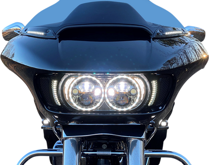 Custom Dynamics Chrome Front LED Turn Signals 2015-2025 Harley Road Glide FLTRX