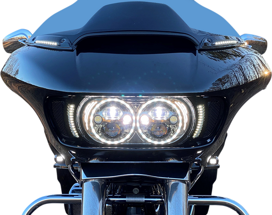 Custom Dynamics Chrome Front LED Turn Signals 2015-2025 Harley Road Glide FLTRX