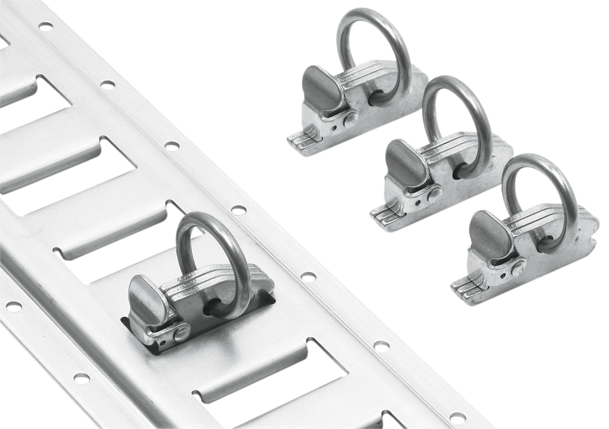Powertye MFG 4 Pack Universal ATV UTV Motorcycle Trailer E-Track O-Ring Clip Kit