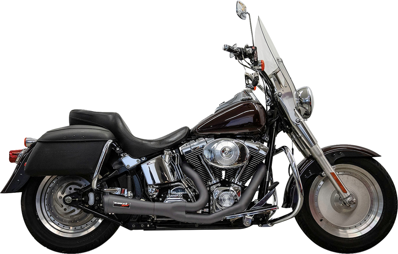 Bassani Ripper Short 2-1 Black Exhaust System fits 1986-2017 Harley Softail