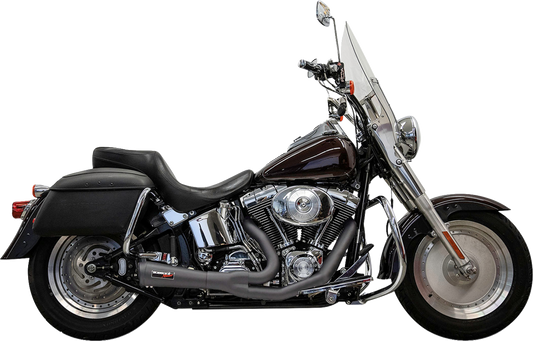 Bassani Ripper Short 2-1 Black Exhaust System fits 1986-2017 Harley Softail