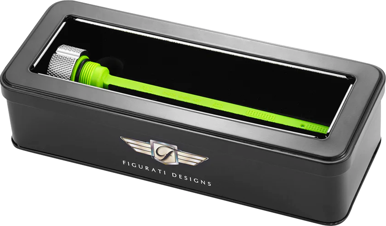 Figurati Silver Knurled Magnetic Engine Oil Dipstick for 2014-2017 Indian Chief