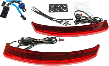 Custom Dynamics Red LED Rear Saddlebag Lid Lights fits 2020-23 Indian Challenger