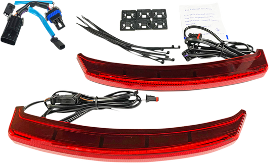 Custom Dynamics Red LED Rear Saddlebag Lid Lights fits 2020-23 Indian Challenger