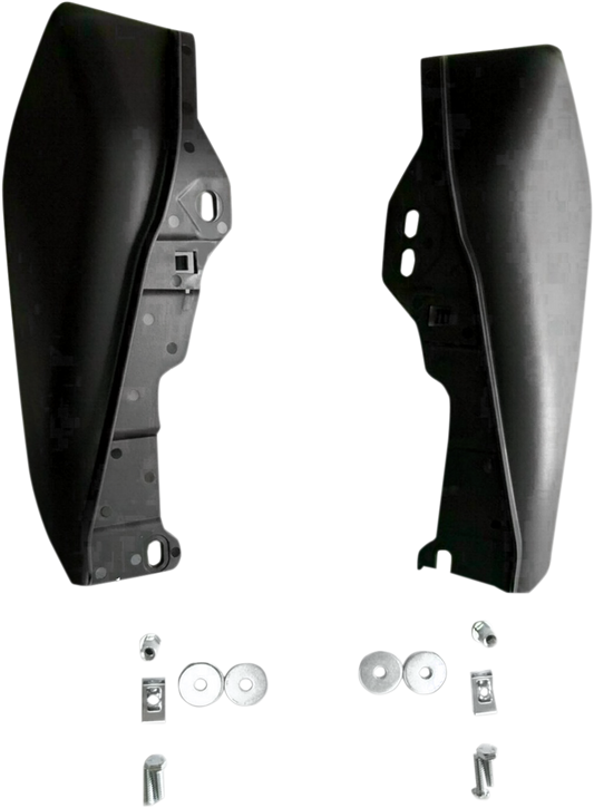Drag Specialties Black Frame Mounted Heat Deflectors for 2009-24 Harley Touring