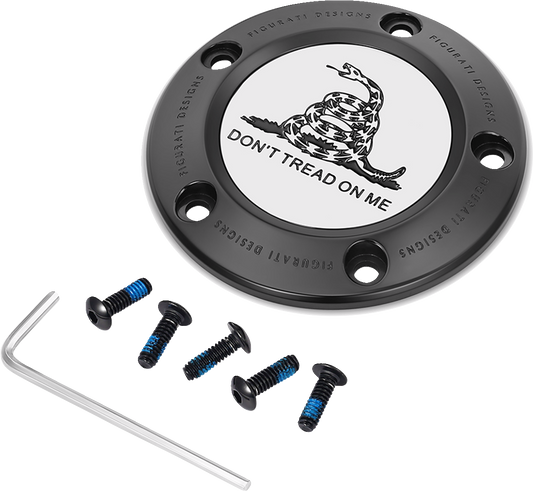 Figurati Designs Don't Tread on Me Black Timing Cover for 1999-2017 Harley