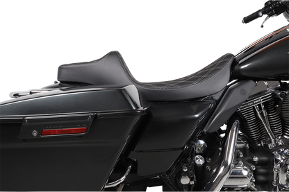 Drag Specialties Predator III Extended Diamond Seat fits 1997-07 Harley Touring