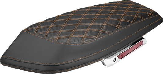 Saddlemen Carbon Orange Lattice Saddlebag Lid Covers for 2023-26 Harley Touring