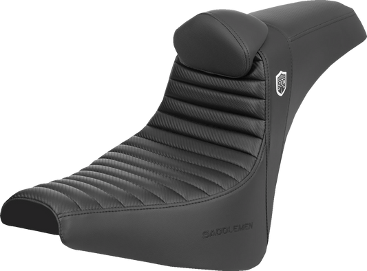 Saddlemen SDC Pro Series T&R Carbon Seat & Backrest 2018-25 Harley Softail FXBB