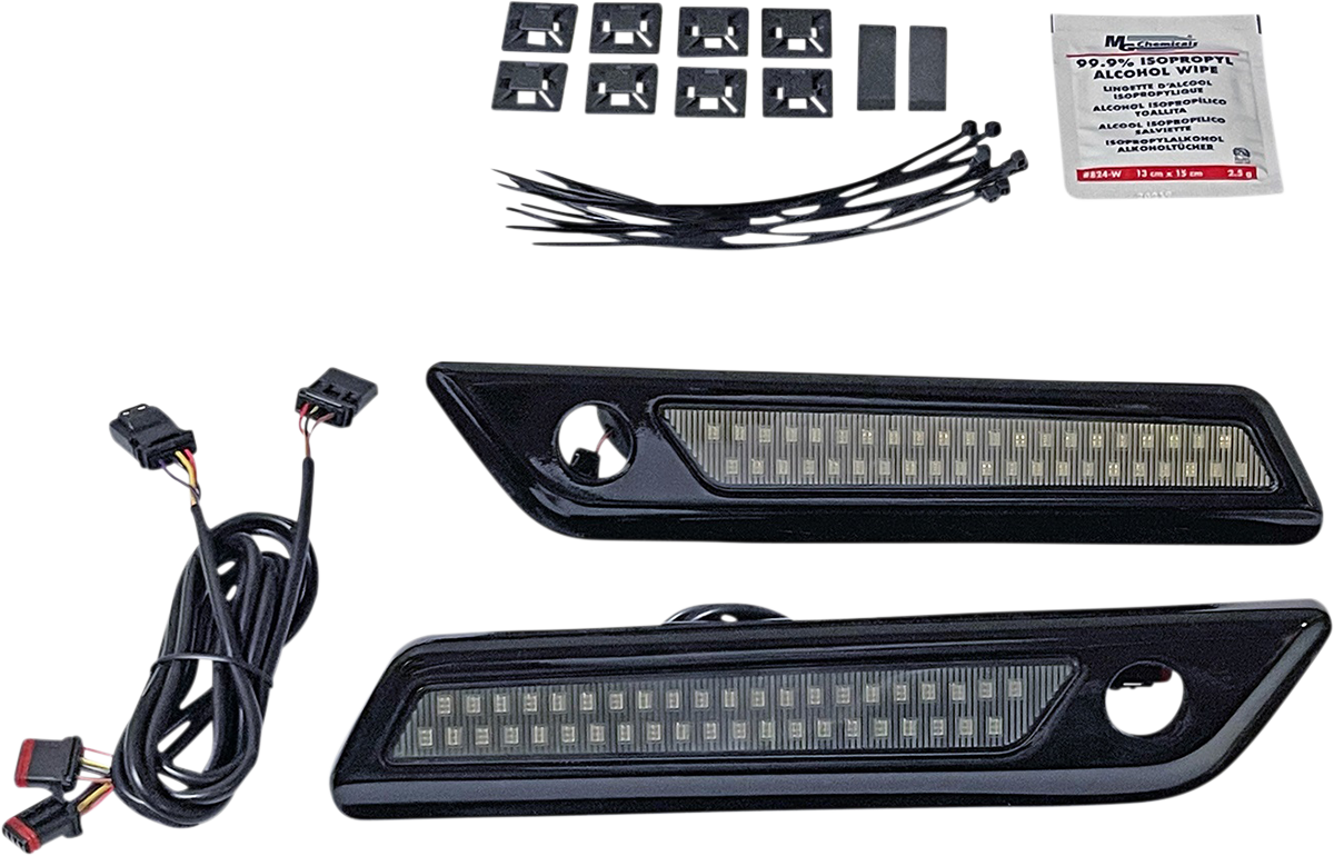 Custom Dynamics Smoked Saddlebag Latch Accent Lights 2014-2024 Harley Touring