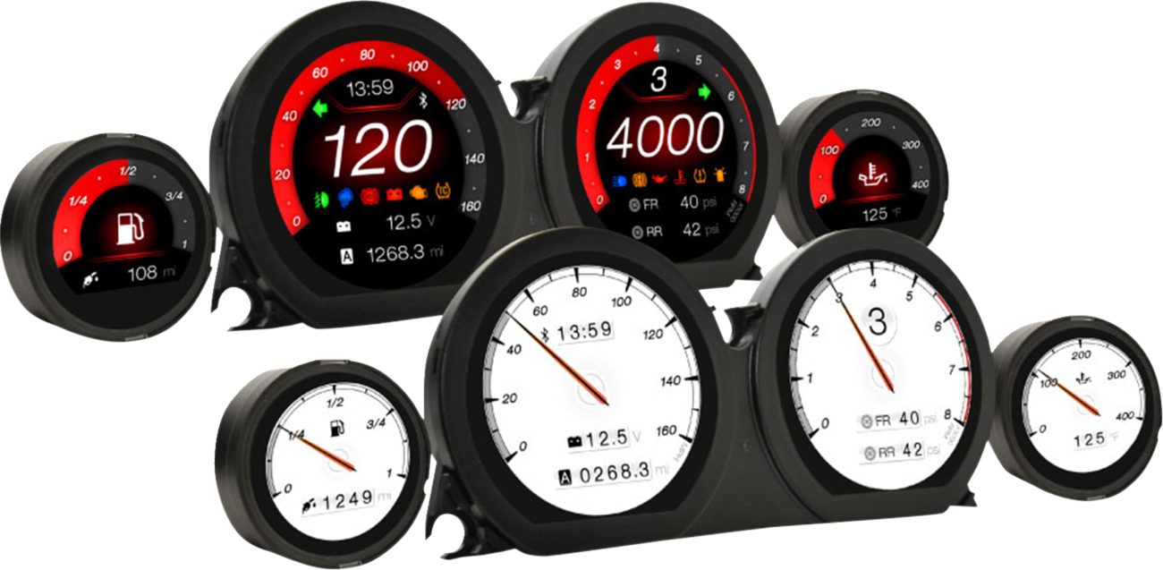 Koso HD-03X TFT Electronic Multi-Function Gauge Set for 2014-2023 Harley Touring